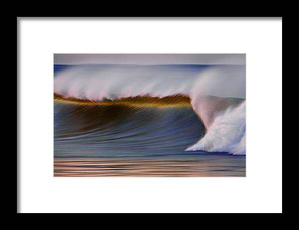 Ocean Framed Print featuring the photograph Rainbow Wave C6J2648 by David Orias