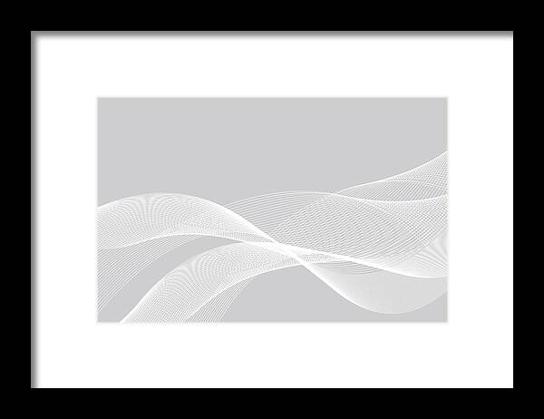 Curve Framed Print featuring the drawing Rainbow waves background by Sandipkumar Patel