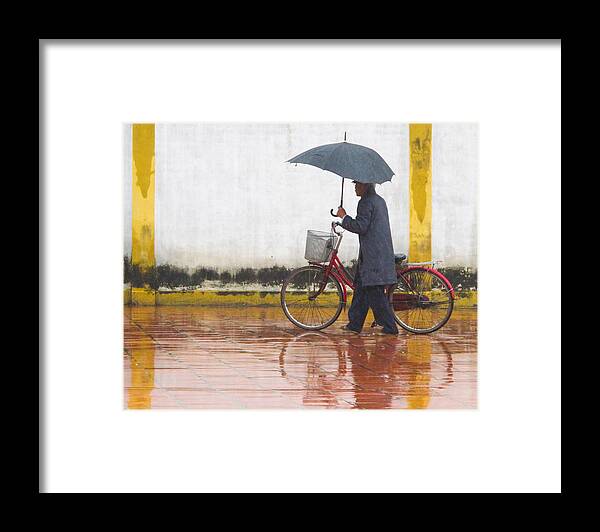 Rain Framed Print featuring the photograph Rainy Day1 by Rochelle Berman