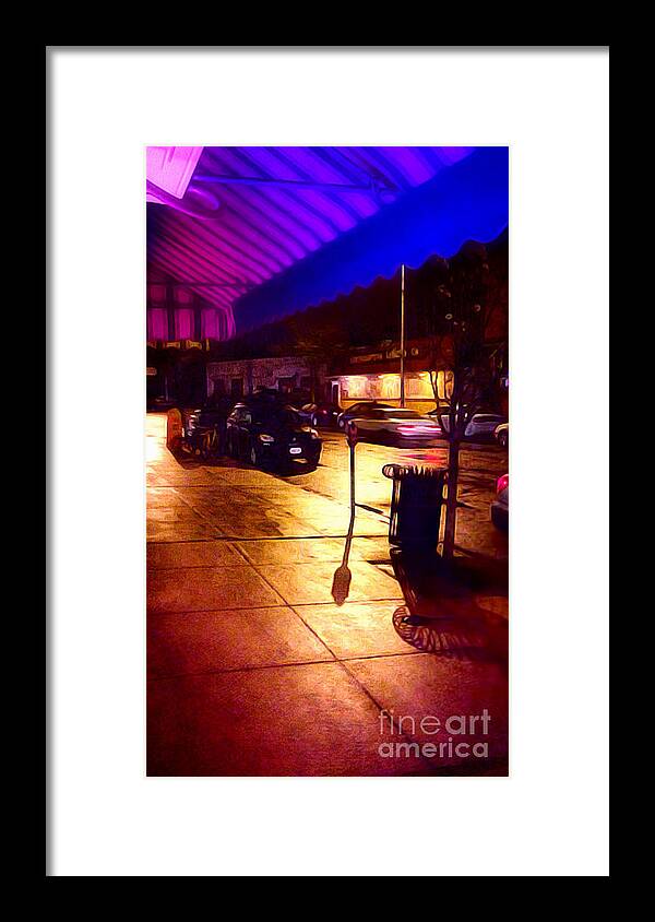 Pleasant Street Framed Print featuring the photograph Rainy Night On Pleasant Street by HD Connelly