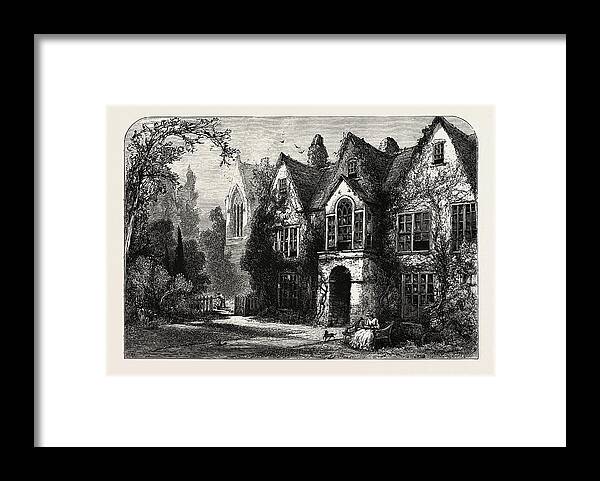 Raleigh's Framed Print featuring the drawing Raleighs House At Youghal by Irish School