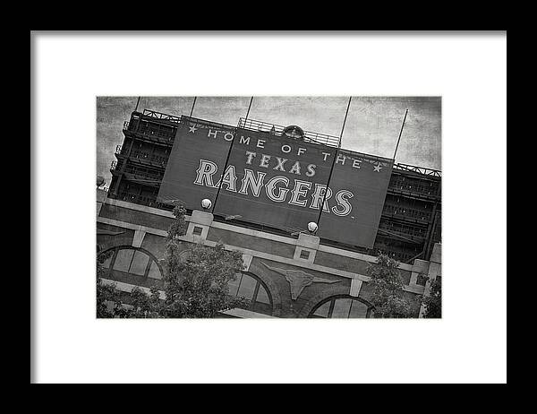 Joan Carroll Framed Print featuring the photograph Rangers Ballpark in Arlington by Joan Carroll