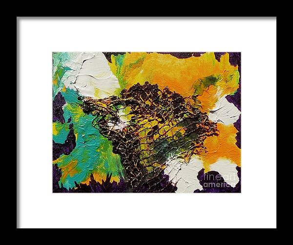 Painting Framed Print featuring the painting Rare abstract flower by Susanne Baumann