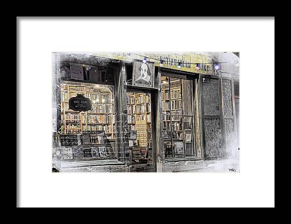 Book Framed Print featuring the photograph Rare Books Latin Quarter Paris France by Evie Carrier