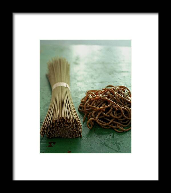 Cooking Framed Print featuring the photograph Raw And Cooked Pasta by Romulo Yanes