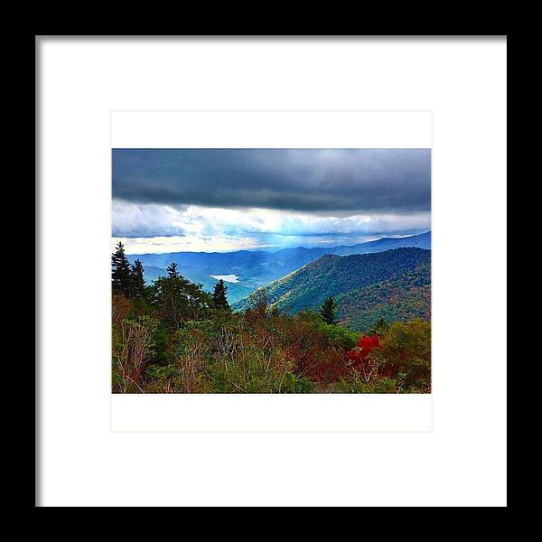 Asheville Framed Print featuring the photograph Rays On Ridges by Simon Nauert