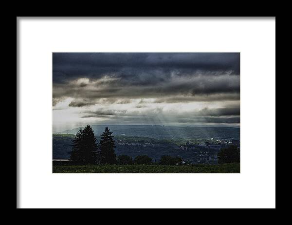 Cornell Framed Print featuring the photograph Rays over Cornell by Monroe Payne