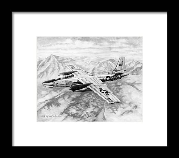 Air Force Framed Print featuring the drawing Rb-45 by Douglas Castleman