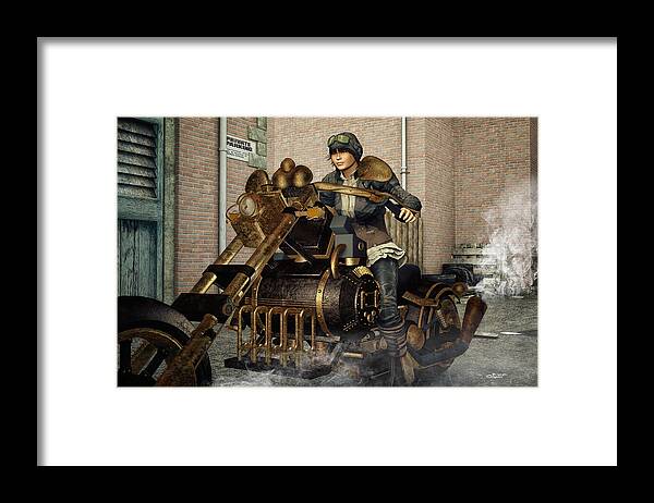 3d Framed Print featuring the digital art Ready for a Ride by Jutta Maria Pusl