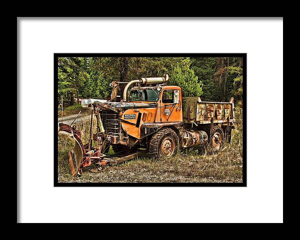 Snow Plow Framed Print featuring the photograph Ready for Snow By Ron Roberts by Ron Roberts