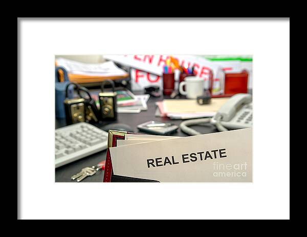 Agent Framed Print featuring the photograph Real Estate by Olivier Le Queinec