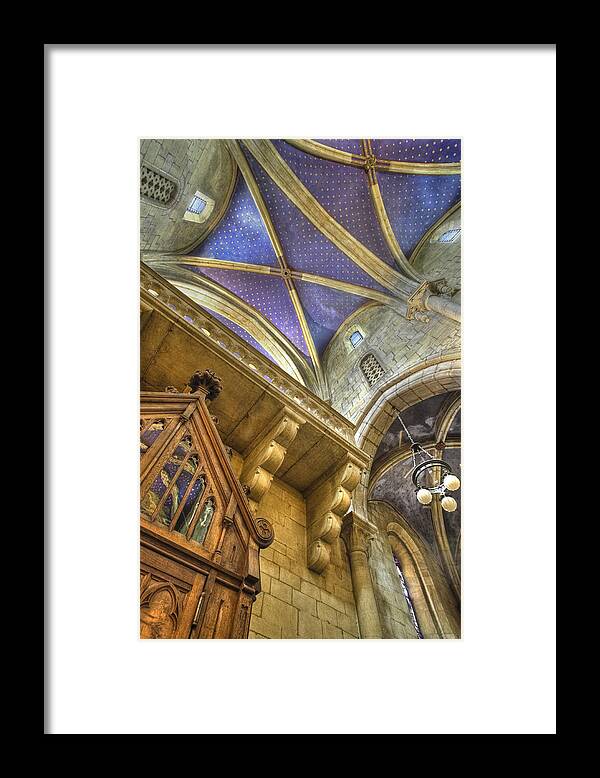 Chateau Framed Print featuring the photograph Rear ceiling by Charles Lupica