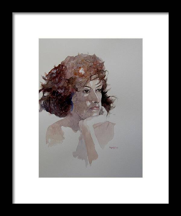 Portrait Framed Print featuring the painting Rebecca V by Ray Agius