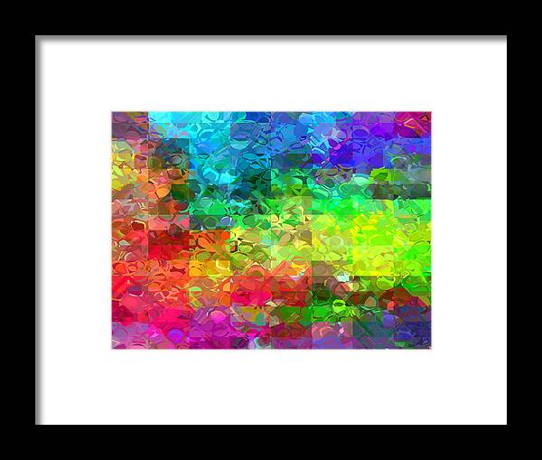 Rectangles Framed Print featuring the digital art Rectangle Rendezvous by Dave Lee