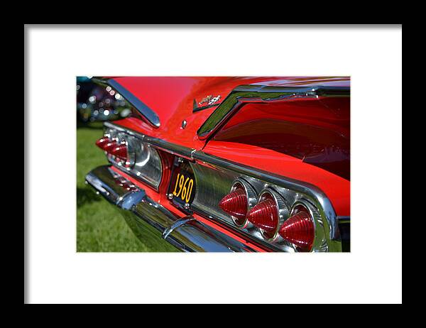 Red Framed Print featuring the photograph Red 1960 Chevy by Dean Ferreira
