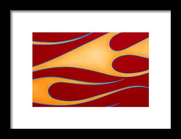 Pin Stripe Framed Print featuring the photograph Red And Gold by Joe Kozlowski