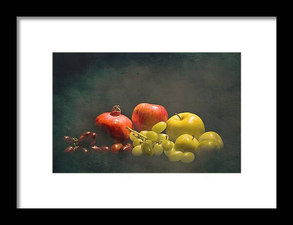 Pomegranates Framed Print featuring the photograph Red and Green Fruit by Levin Rodriguez