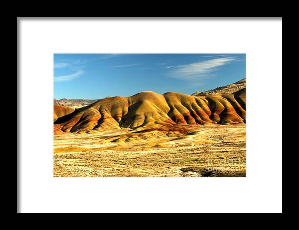Painted Hills Framed Print featuring the photograph Red And Yellow Painted Hills by Adam Jewell