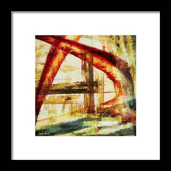 Abstract Framed Print featuring the photograph Red Arches by Don Vine