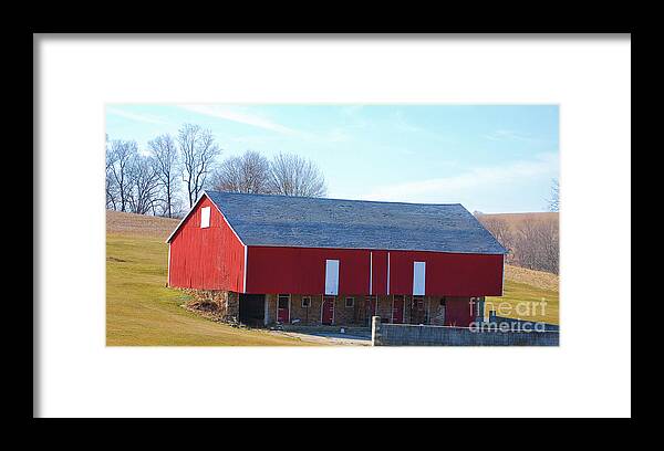 Barn Framed Print featuring the photograph Red Bank Barn by Bob Sample