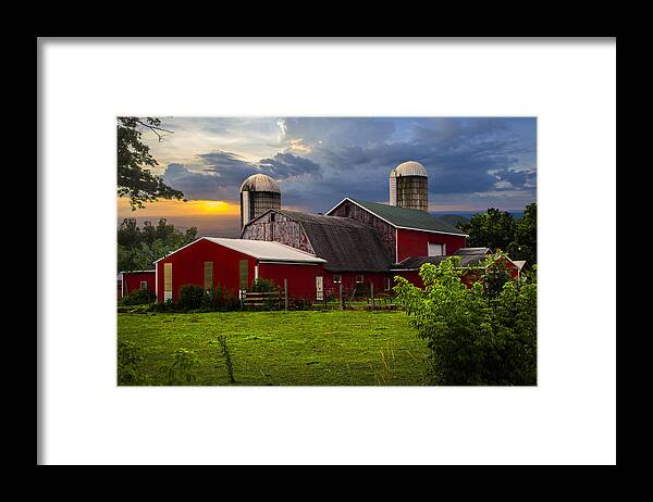 Appalachia Framed Print featuring the photograph Red Barns by Debra and Dave Vanderlaan