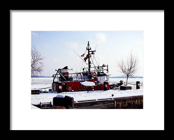 Nature Framed Print featuring the photograph Red Boat by Nicky Jameson