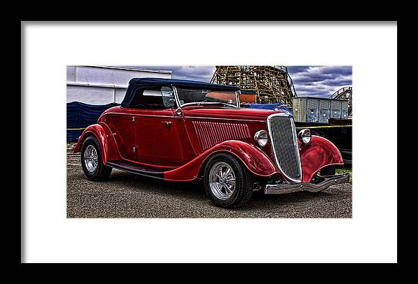 Hot Rod Framed Print featuring the photograph Red Cabrolet by Ron Roberts