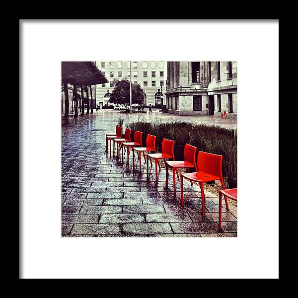  Framed Print featuring the photograph Red Chairs At Mint Plaza by Julie Gebhardt