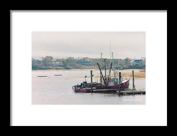 Fishing Framed Print featuring the photograph Red Fishing Boat by Elizabeth Thomas