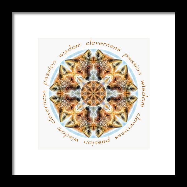 Fox Framed Print featuring the photograph Red Fox Mandala by Beth Sawickie