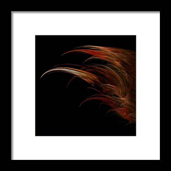 Smudgeart Framed Print featuring the digital art Red-Headed Angel Wing by Madeline Allen - SmudgeArt
