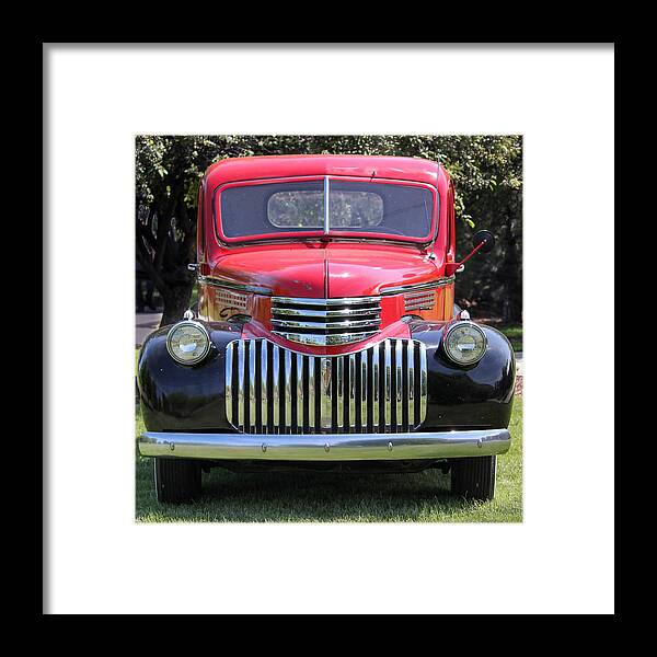 1946 Chevrolet Framed Print featuring the photograph Red Hot 1946 Chevy by E Faithe Lester