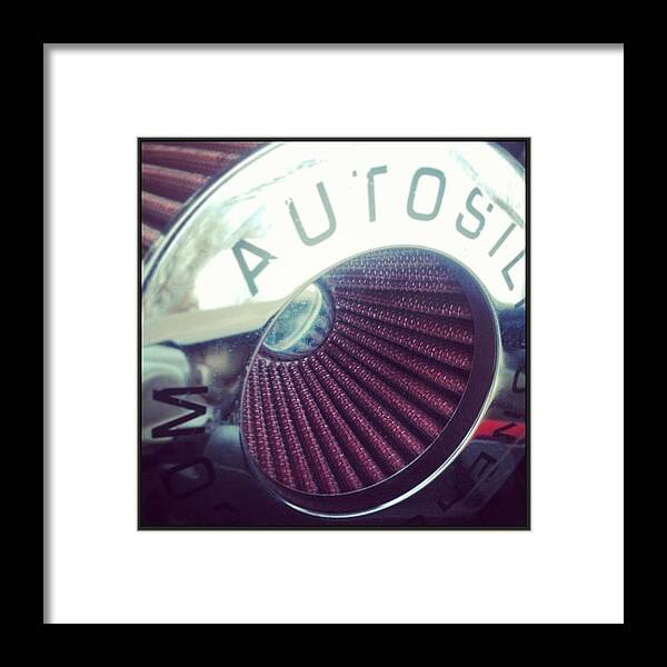 Exotic Framed Print featuring the photograph #red #induction #kit #air #filter #ram by John Lowery-brady
