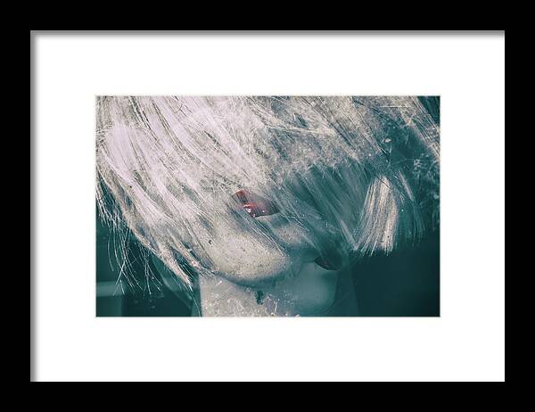 Red Framed Print featuring the photograph Red Lips by Jean-louis Viretti