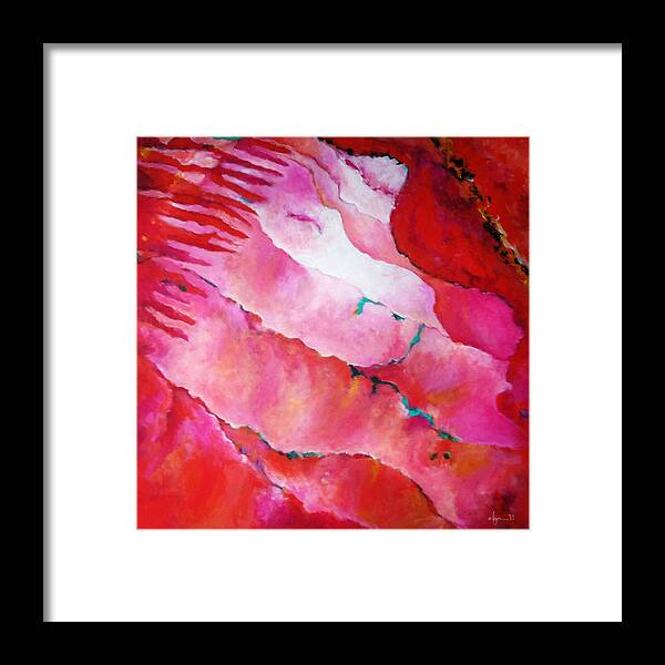 Angela Treat Lyon Framed Print featuring the painting Red Medley by Angela Treat Lyon