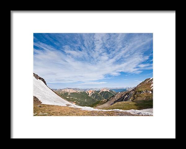 Barren Framed Print featuring the photograph Red Mountain from Columbine Lake Pass by Jeff Goulden