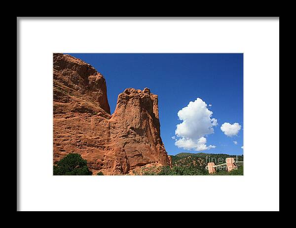 Colorado Framed Print featuring the photograph Red Mountain Garden of the Gods Colorado by Robert D Brozek