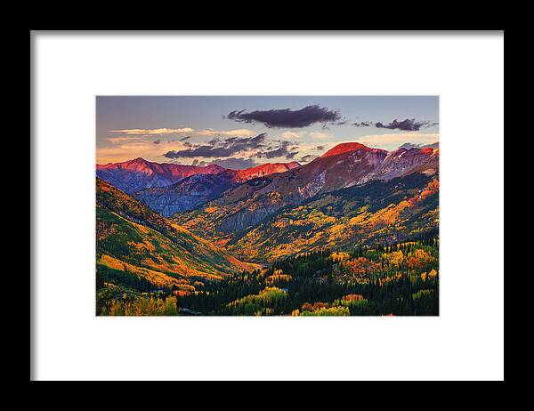 Colorado Framed Print featuring the photograph Red Mountain Pass Sunset by Darren White