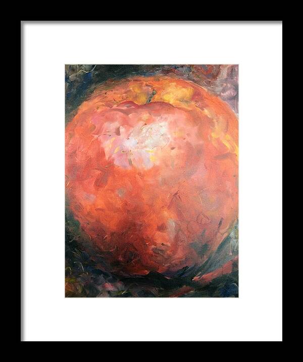 Apple Framed Print featuring the painting Red Orange by Karen Carmean
