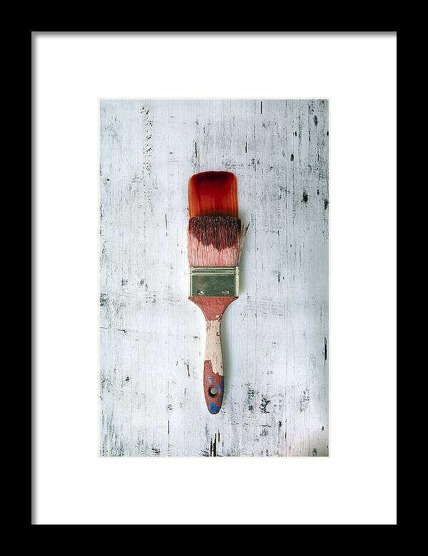 Brush Framed Print featuring the photograph Red Paint by Joana Kruse