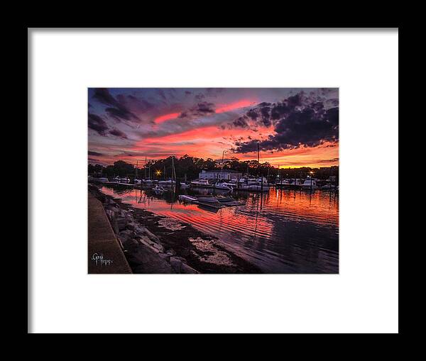 Sunset Framed Print featuring the photograph Red Reflections by Glenn Feron