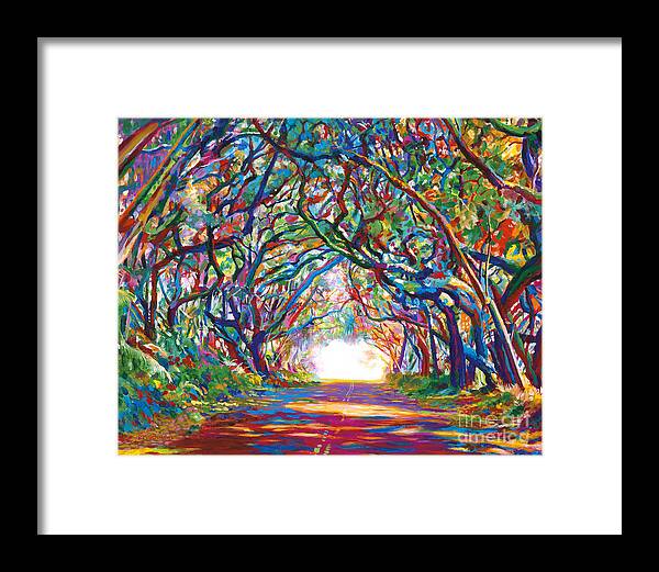 Scenic Framed Print featuring the painting Red Road Tunnel by David Friedman