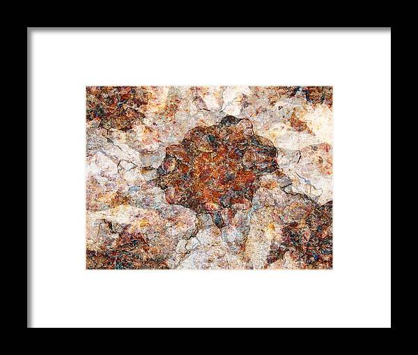 Abstract Framed Print featuring the photograph Red Rock Canyon - Soft Rock by Stephanie Grant