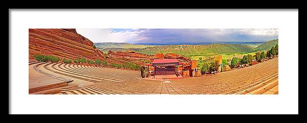 Colorado Framed Print featuring the photograph Red Rocks Park Wide Panorama by Rich Walter