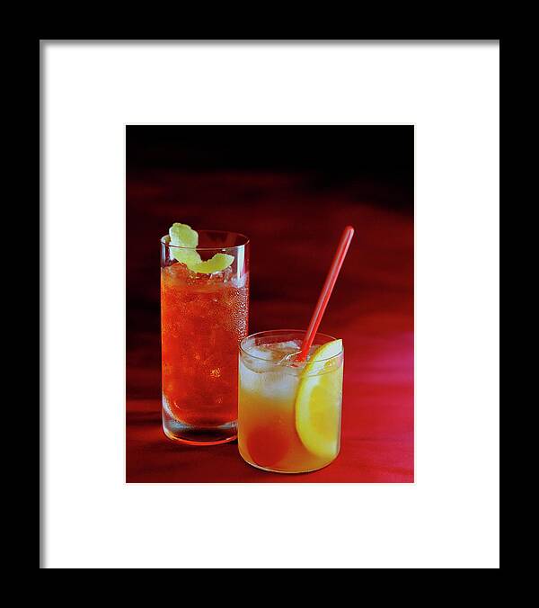 Beverage Framed Print featuring the photograph Red Rocktails by Romulo Yanes