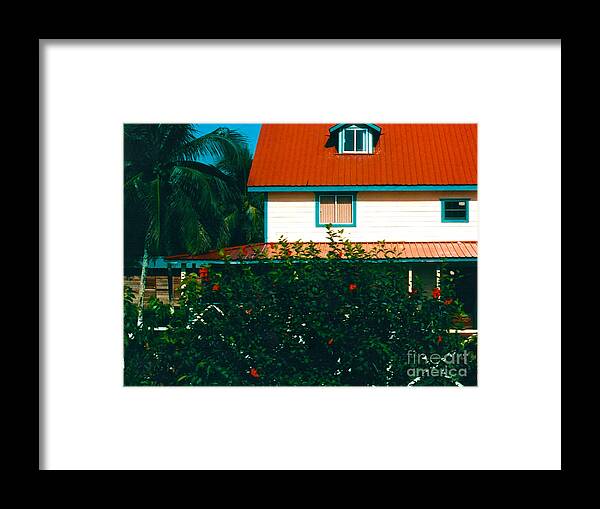 Red Roof Framed Print featuring the photograph Red Roof Home by Anita Lewis