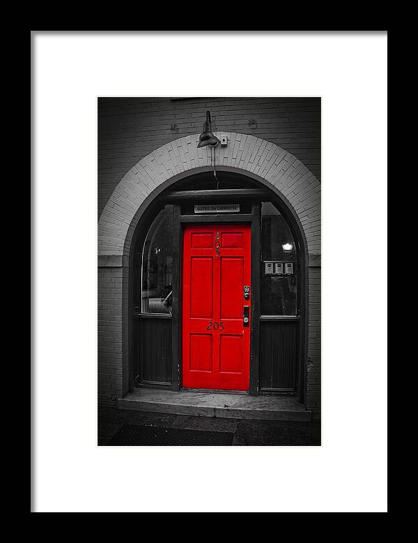 Savannah Framed Print featuring the photograph Behind the Red Door by Ryan Moyer