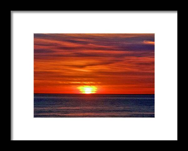 Red Sky At Dawn - Salvador Mara Lozada Framed Print featuring the photograph Red Sky at Dawn by Salvador Maria Lozada