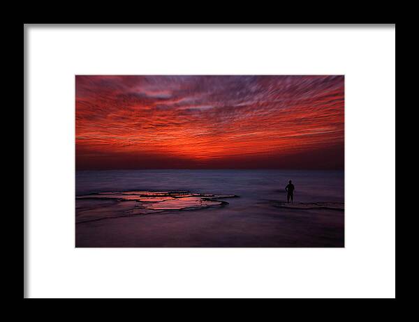 Sunset Framed Print featuring the photograph Red Sky by Itay Gal