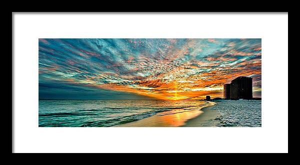 Sun Framed Print featuring the photograph Red Sunset by Eszra Tanner
